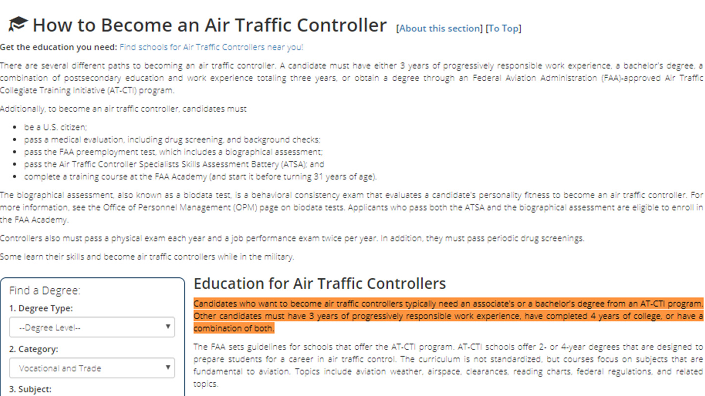 Selection of the page in which the content from the featured snippet came from, 